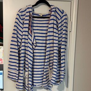 Matilda Jane Blue and White Striped Hooded Cardigan